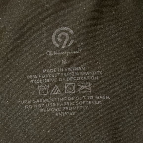 Puma Champion yoga fitness leggings dark green with gold print. Stretchy, size M - Picture 2 of 7